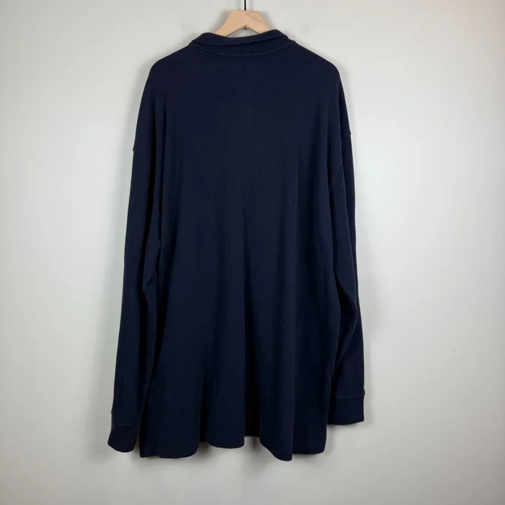 Polo Ralph Lauren Pullover Men's 3XLT Blue Pony‎ Embroidered Long Sleeve 1/4 zip